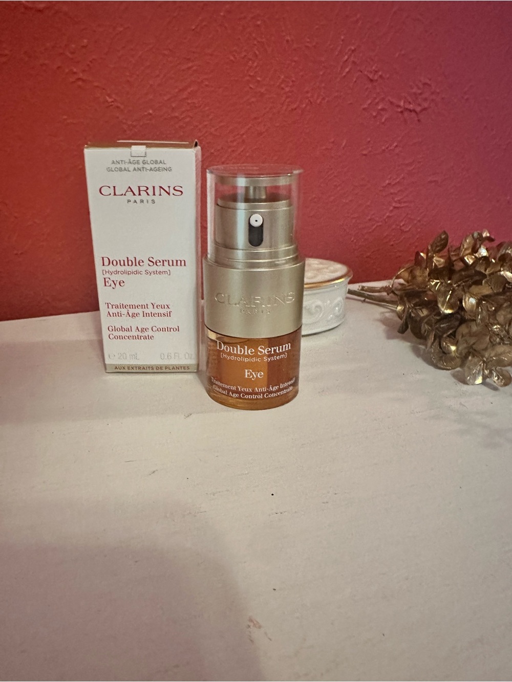 Clarins Double Serum Eye Anti-Age Eye Concentrate - Gold/Bronze